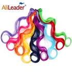 Alileader волнистые Длинные Синтетические волосы на заколках для наращивания волос Омбре, 20 дюймов, 50 см, красные, синие, розовые, радужные, однотонные