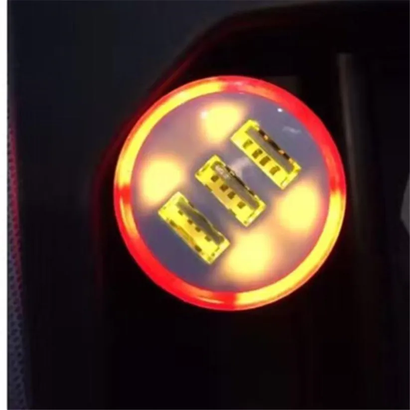 Автомобильный Стайлинг kongyide 1 шт. Универсальный 3 порта USB DC Автомобильное