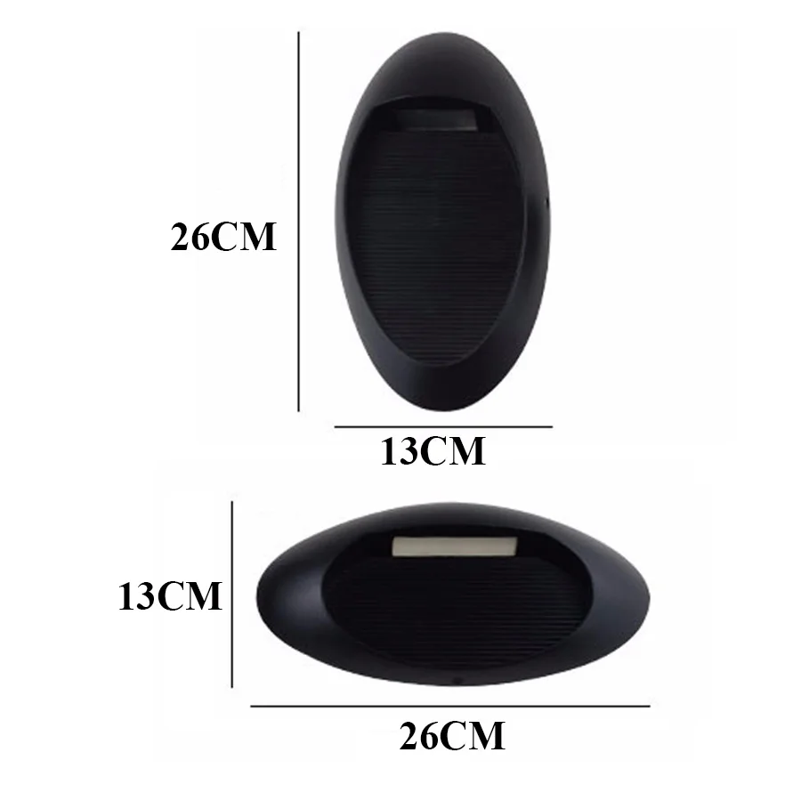 

Modern Oval Shape Outdoor Waterproof LED Wall Porch Light Surface Mounted LED Wall Lamp Pathway Aisle Step Stair Wall Light