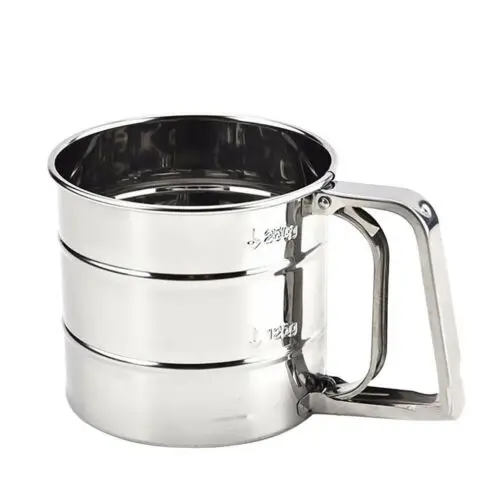 New Stainless Steel Flour Sifter Sieve Filter Baking Icing Sugar Powder Strainer Potable Bakeware | Дом и сад