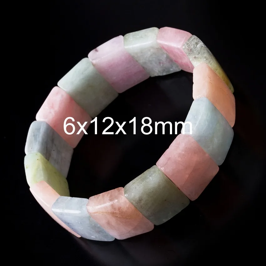 6x12x18mm 6x12x18 мм браслет из морганита Бусы Женские браслеты для девочек натуральный камень браслет унисекс натуральный берилл для мужчин подарок - Цвет камня: 6x12x18mm