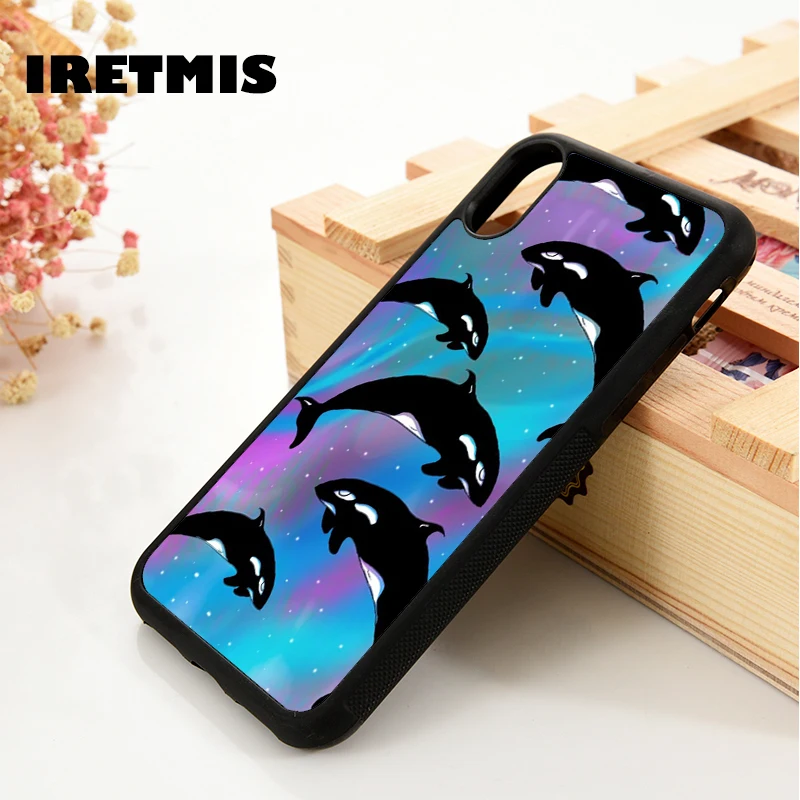 Iretmis 5 5S SE 6 6S силиконовый чехол для мобильного телефона iPhone 7 8 plus X Xs 11 Pro Max XR Косатка