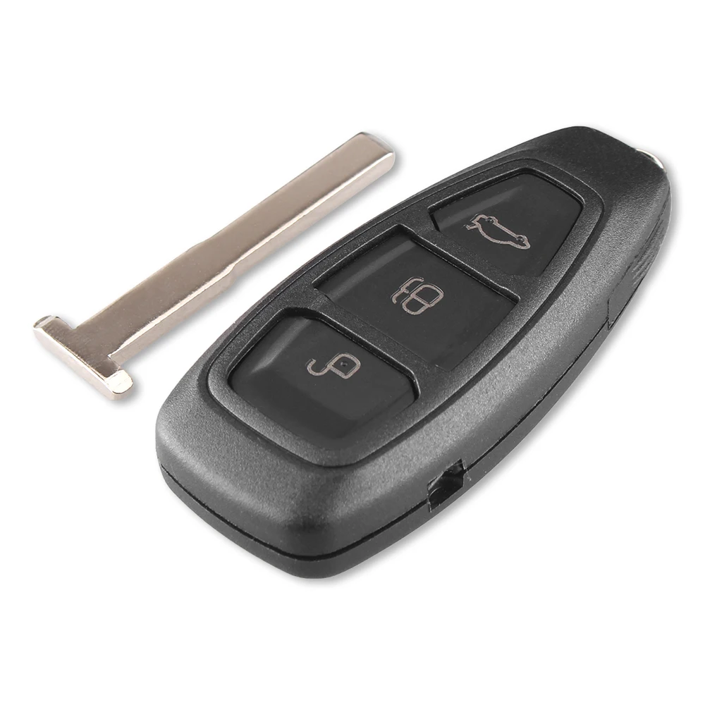 KEYYOU чехол для ключей Fob 3 кнопки Ford Focus C Max Mondeo Kuga Fiesta сменный умный дистанционного