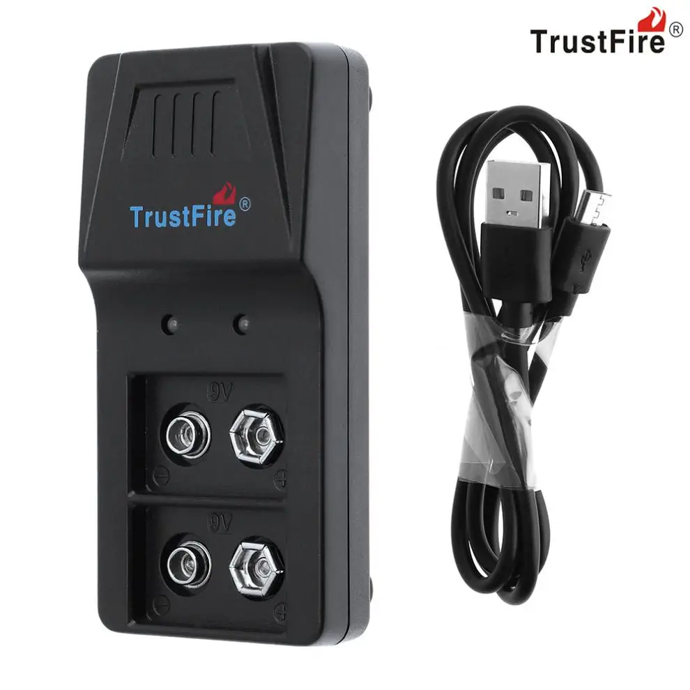 Trustfire 9VBC01 интеллектуальное зарядное устройство 2 слота 9 в с портом Micro USB для литий
