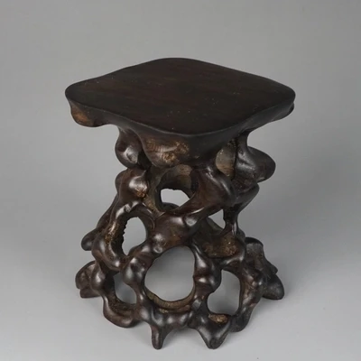

Black Catalpa Solid Wood Root Carving Hollow Art Base