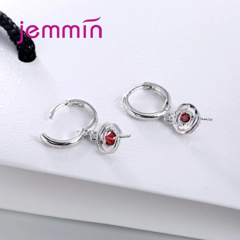 Женские серьги кольца из серебра 925 пробы с фианитом|hoop earrings|earrings forearrings for women |
