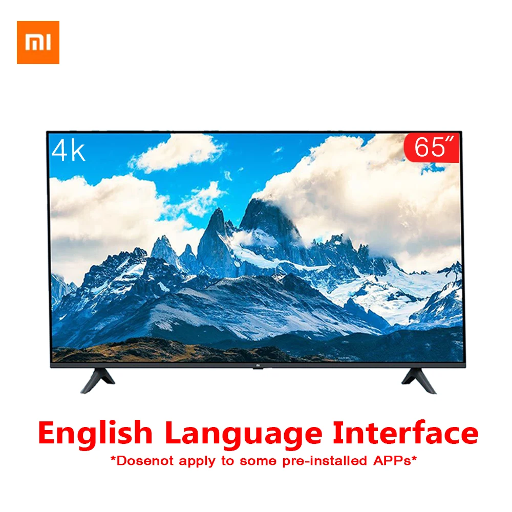 Xiaomi tv 65 дюймов E65A настоящий 4 к без полей полный экран ТВ комплект 2 ГБ+ 8 Гб памяти антистатические AI Голосовое управление Dolby звук