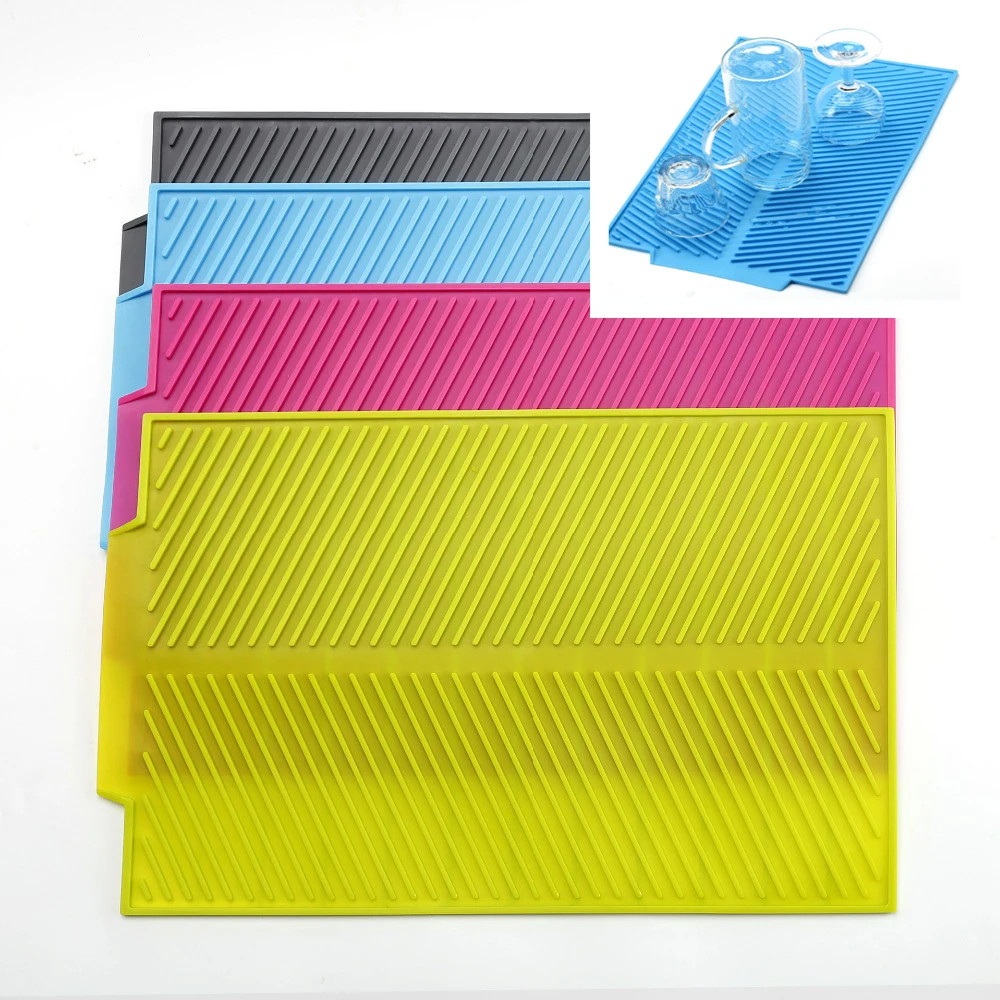 Силиконовые коврики для сушки большая подставка чашек 13 х17 дюймов термостойкая