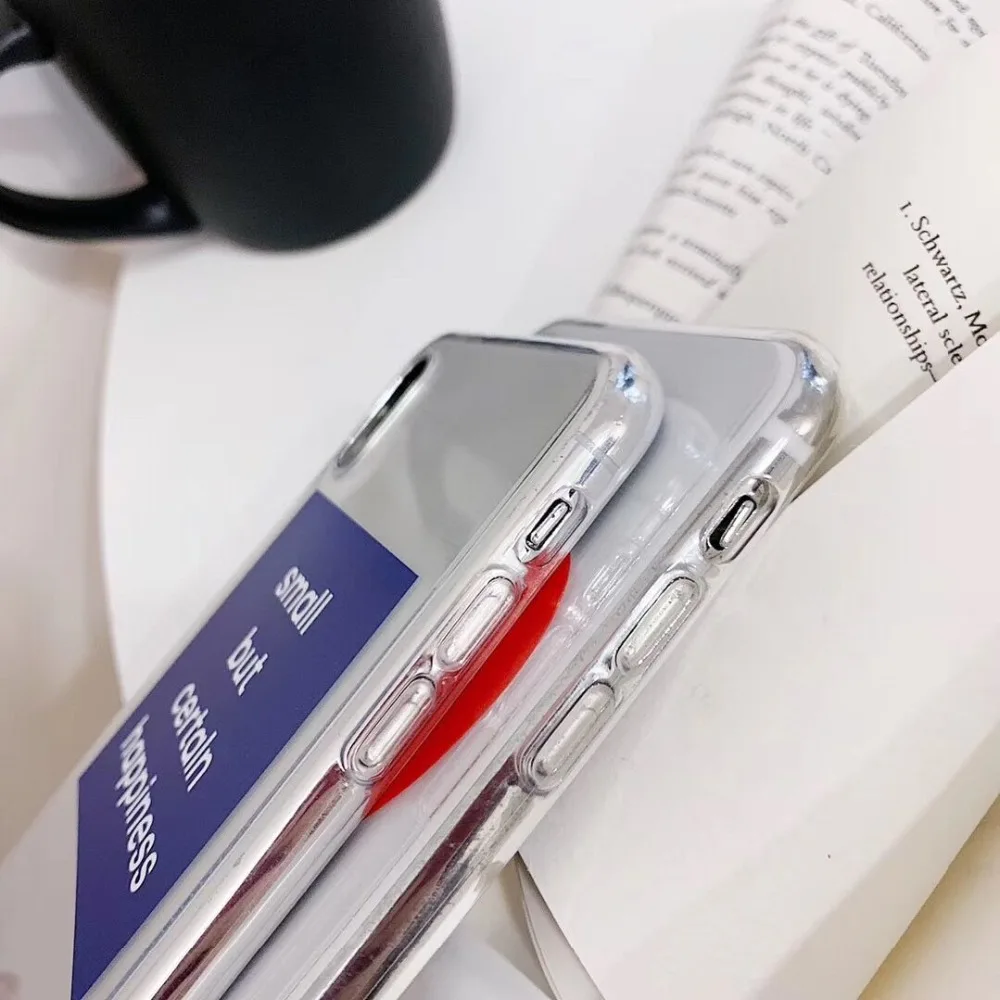 Прозрачный ins Простой Пара мягкой оболочки для iPhone 7 7Plus 6 6S 6Plus 8 8Plus X XR XS Max тонкий