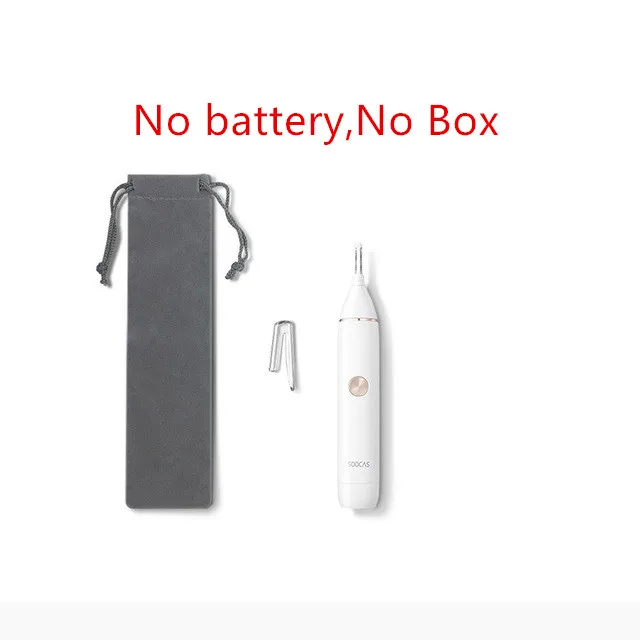 No battery No box Новинка, XIAOMI Mijia SOOCAS, триммер для волос в носу, бровей, IPX5, портативная машинка для стрижки бровей, ушные волосы, Минималка, очиститель, отделка - Цвет: No battery No box