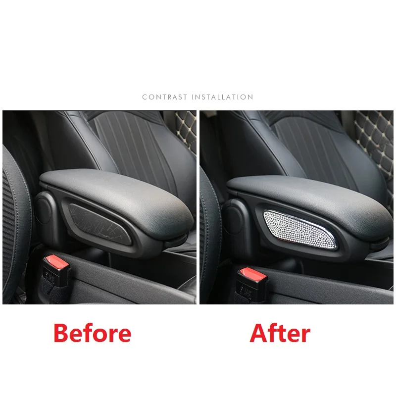 2 шт. чехол для салона автомобиля с подлокотником наклейка блестящими