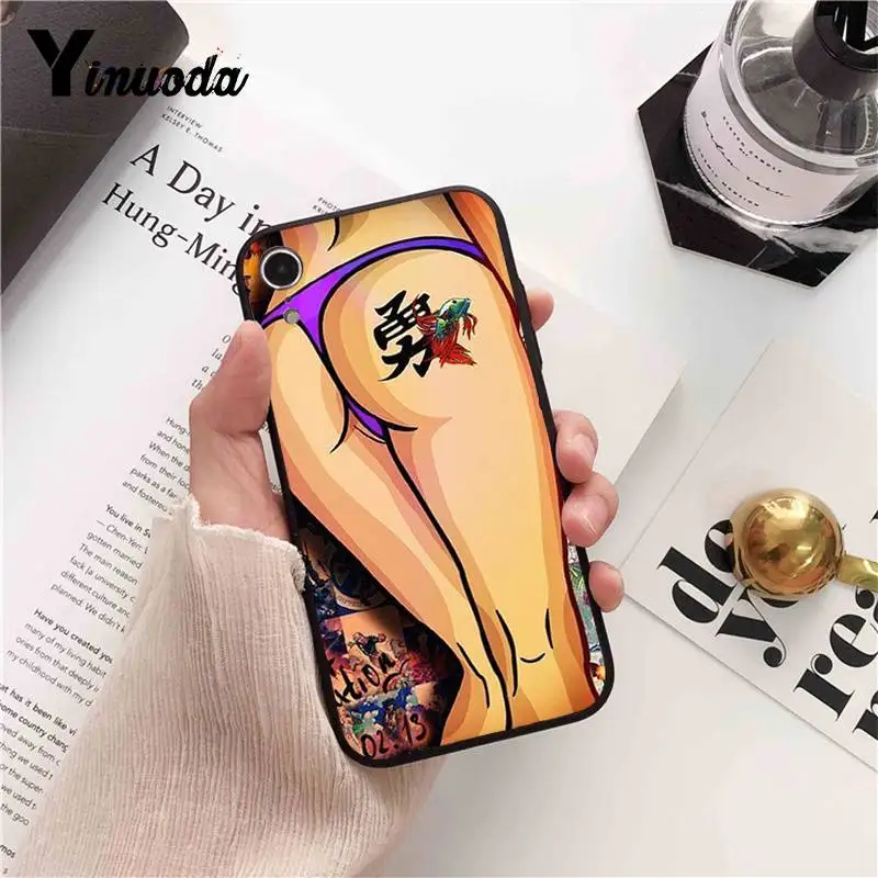 Yinuoda сексуальная девушка красные губы силиконовый чехол для телефона iPhone 8 7 6 6S 6Plus