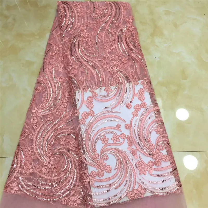 

African Laces Fabrics Embroidered Nigerian Guipure French Cord Lace Fabric High-quality African French Net Lace Fabric x15-33