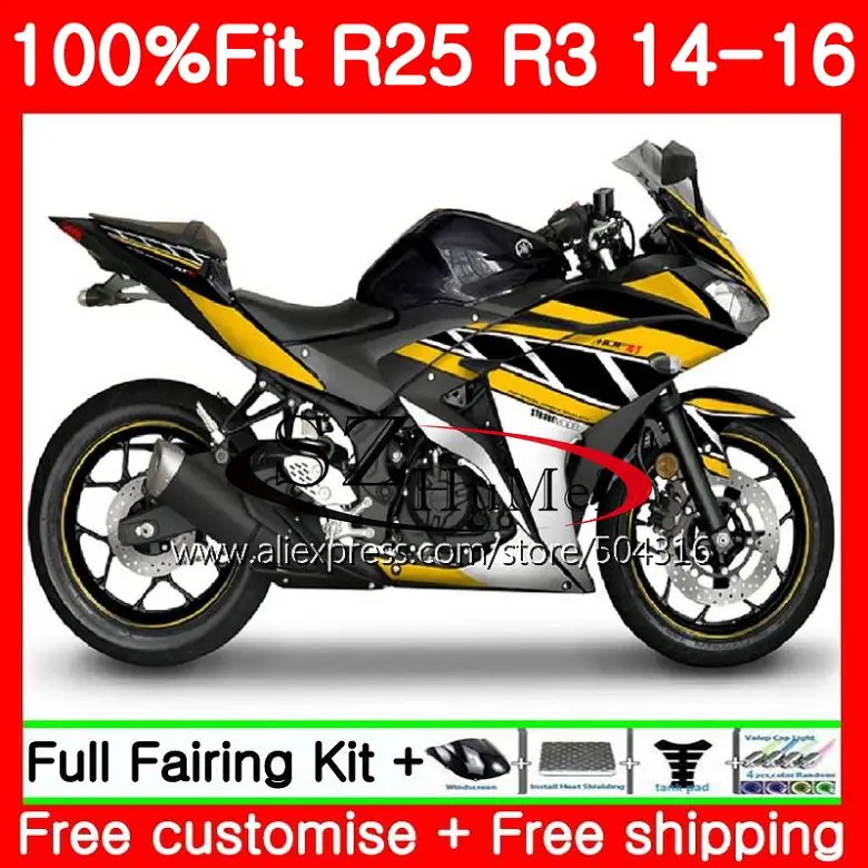 

Инъекция для YAMAHA YZF R3 YZF-R3 глянцевый черный YZF-R25 R25 14 15 16 76SH6 R 3 YZFR3 YZFR25 R25 R3 2014 2015 2016 комплект обтекателей