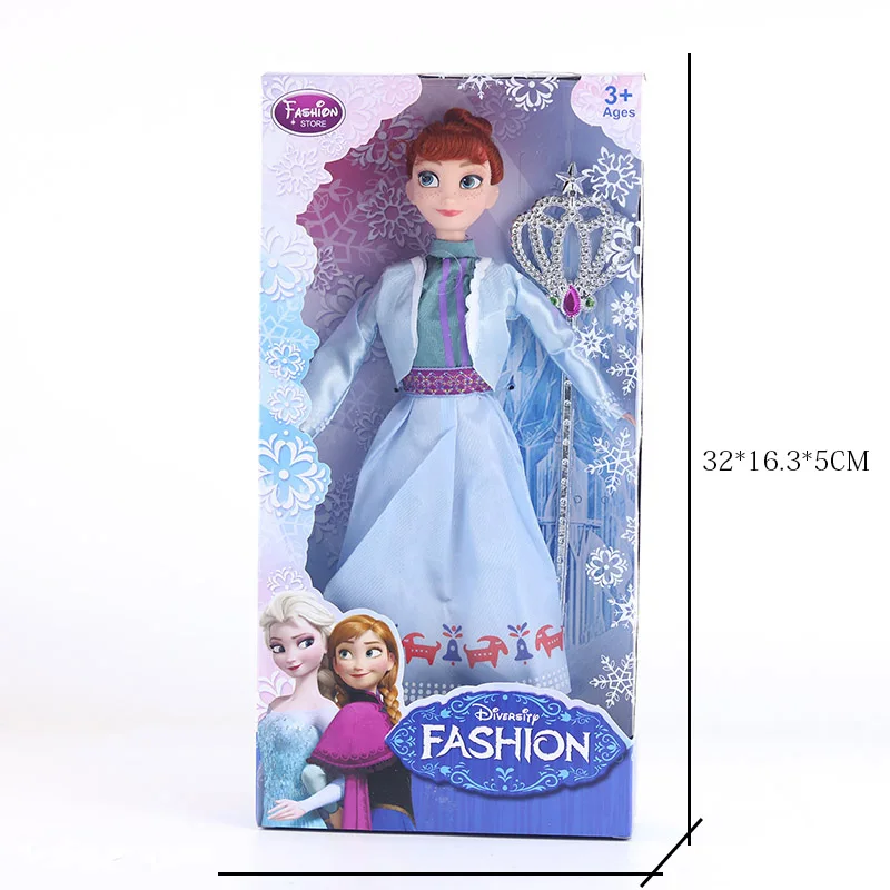 J Disney 30cm Frozen Doll Elsa Anna Princess Action Body Toy Fairy Fantasy Figure Model Girl Dress Up DIY Accessories For Kid Gift - Цвет: J
