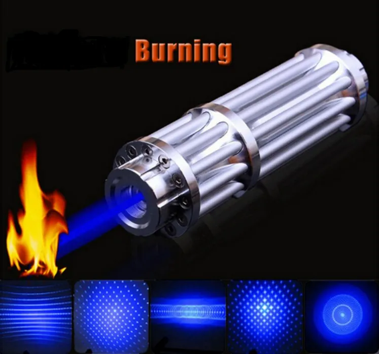 Новинка! Фокус высокой Мощность синий лазерный указатель 450nm 200 Вт 200000 м Lazer Flash