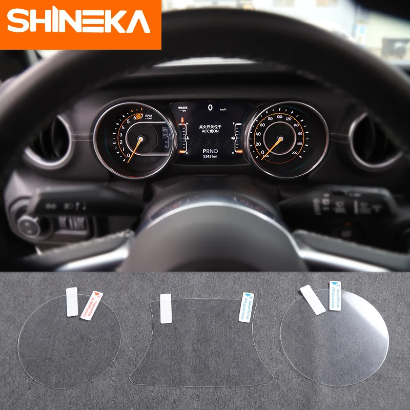 Защитная пленка SHINEKA для Jeep Wrangler JL Стикеры приборной панели автомобиля с GPS
