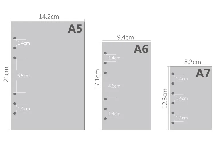 

Harphia A5 Transparent loose leaf binder strap loose leaf inner core A6 A7 note book bullet journal a5 planner office supplies