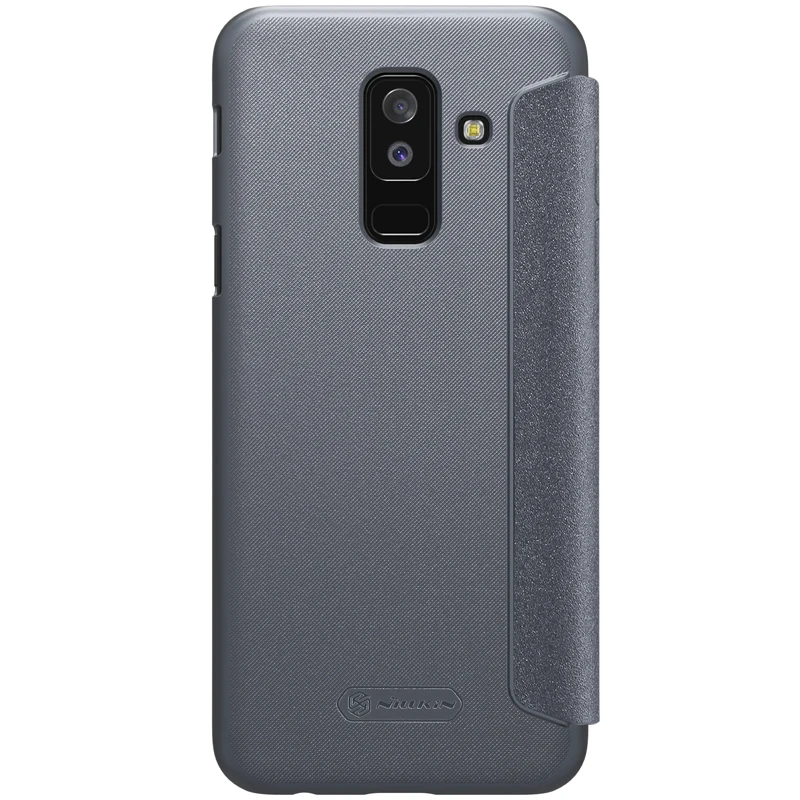 Для Samsung Galaxy A6 Plus чехол NILLKIN Sparkle откидная кожаная задняя крышка для телефона сумка