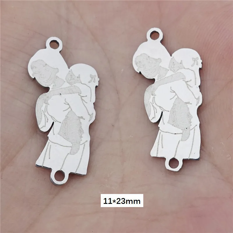 mother day 12 День матери серия Gravida Мама Дети нержавеющая сталь разъемы 2 петли Diy Изготовление ювелирных изделий 5 шт./лот - Цвет: mother day 12
