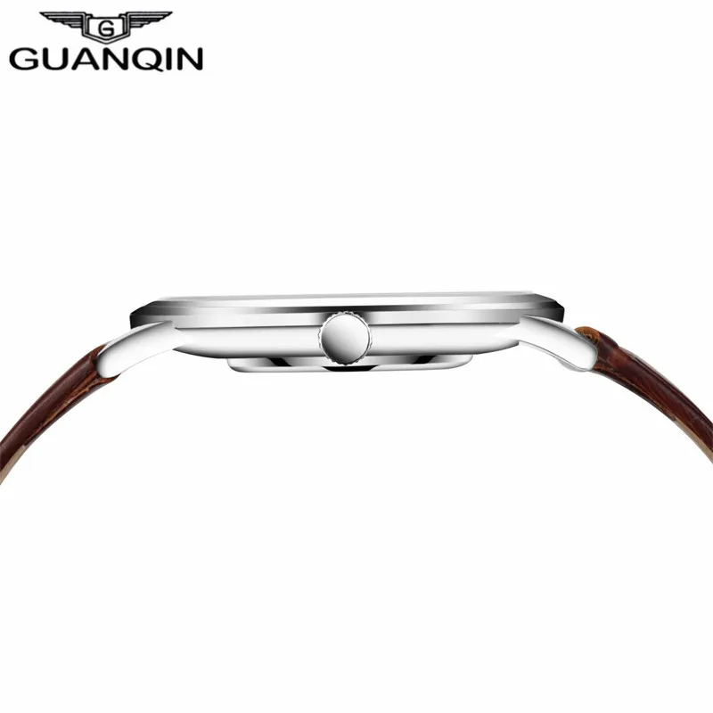 Relogio masculino люксовый бренд GUANQIN простой дизайн мужские Ультра тонкие кварцевые