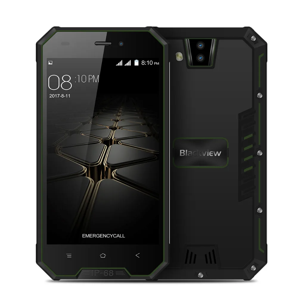 Blackview BV4000 IP68 Водонепроницаемый мобильный телефон 4.7 &quotHD MTK6580A 4 ядра android 7.0 1 ГБ + 8 8MP