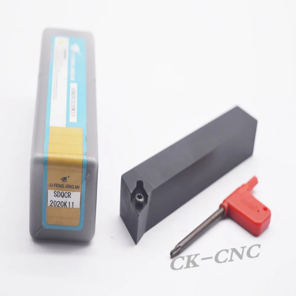 

SDQCR2020K11 20*20*125mm 55degreeCNC Lathe External Cutting Tool Right Holder For DC**11T3 inserts