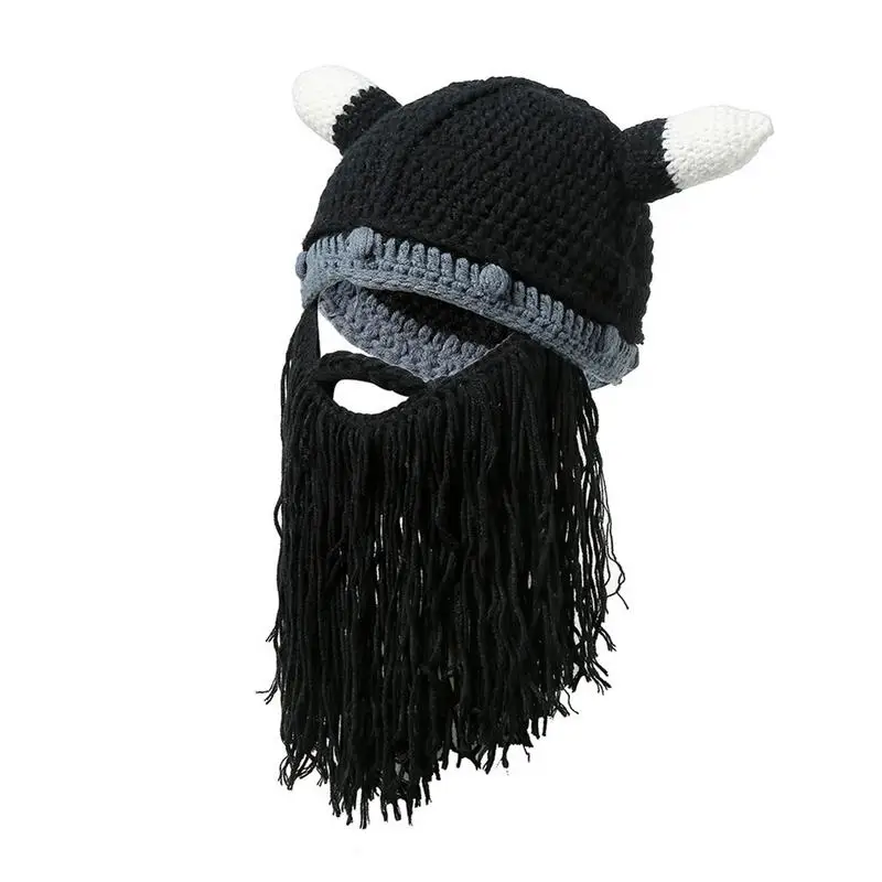 Унисекс Vagabond Viking Beanies популярная шапка головные уборы с рогом ручной работы