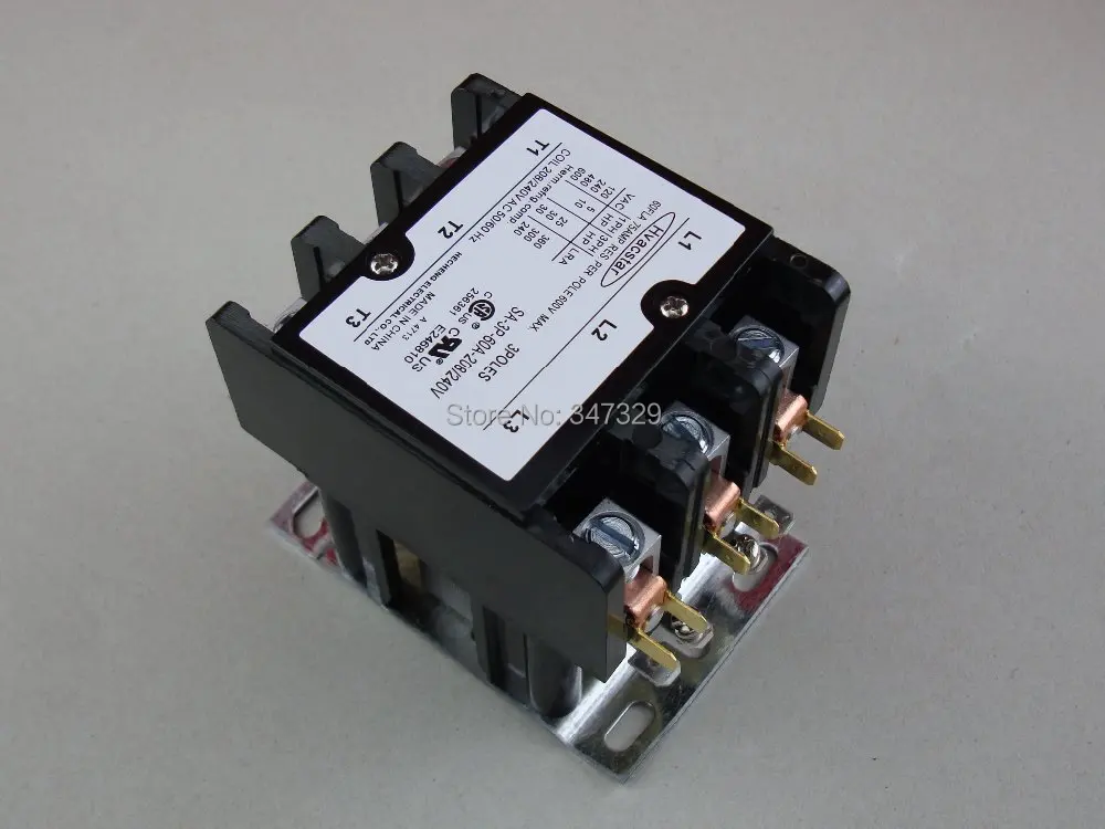 Hvacstar SA 3P 60A 208/240V Контактор определенного назначения 3Poles 60FLA AC Coil контактор DP