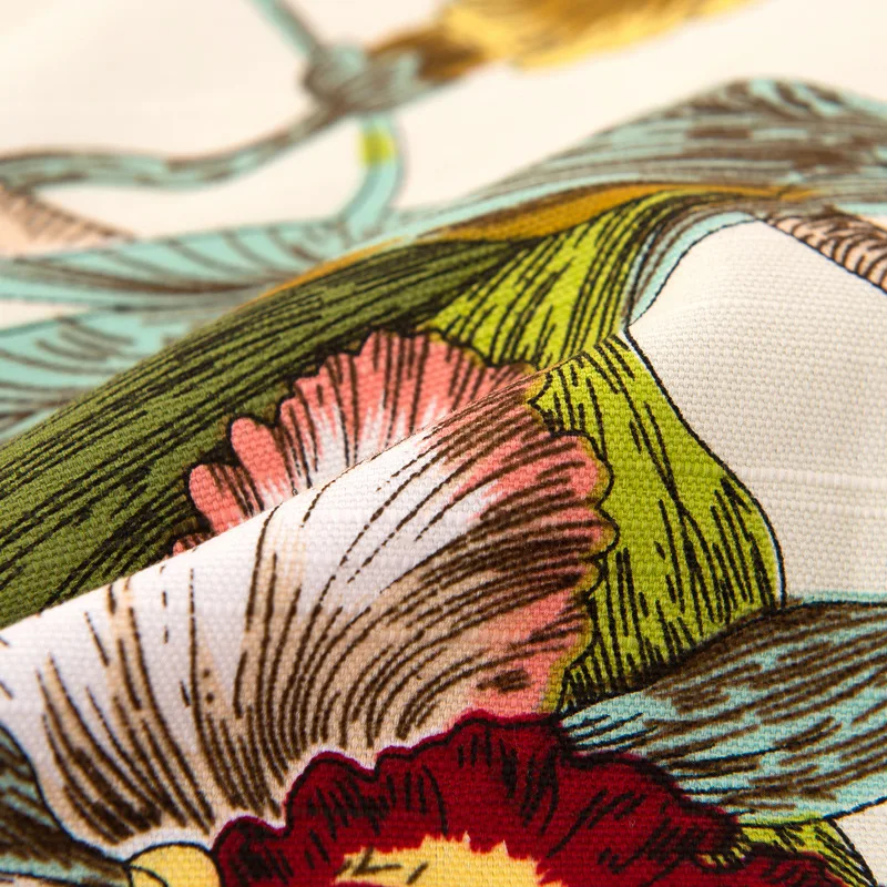 Качественный элегантный чехол для подушки с цветочным принтом льняная