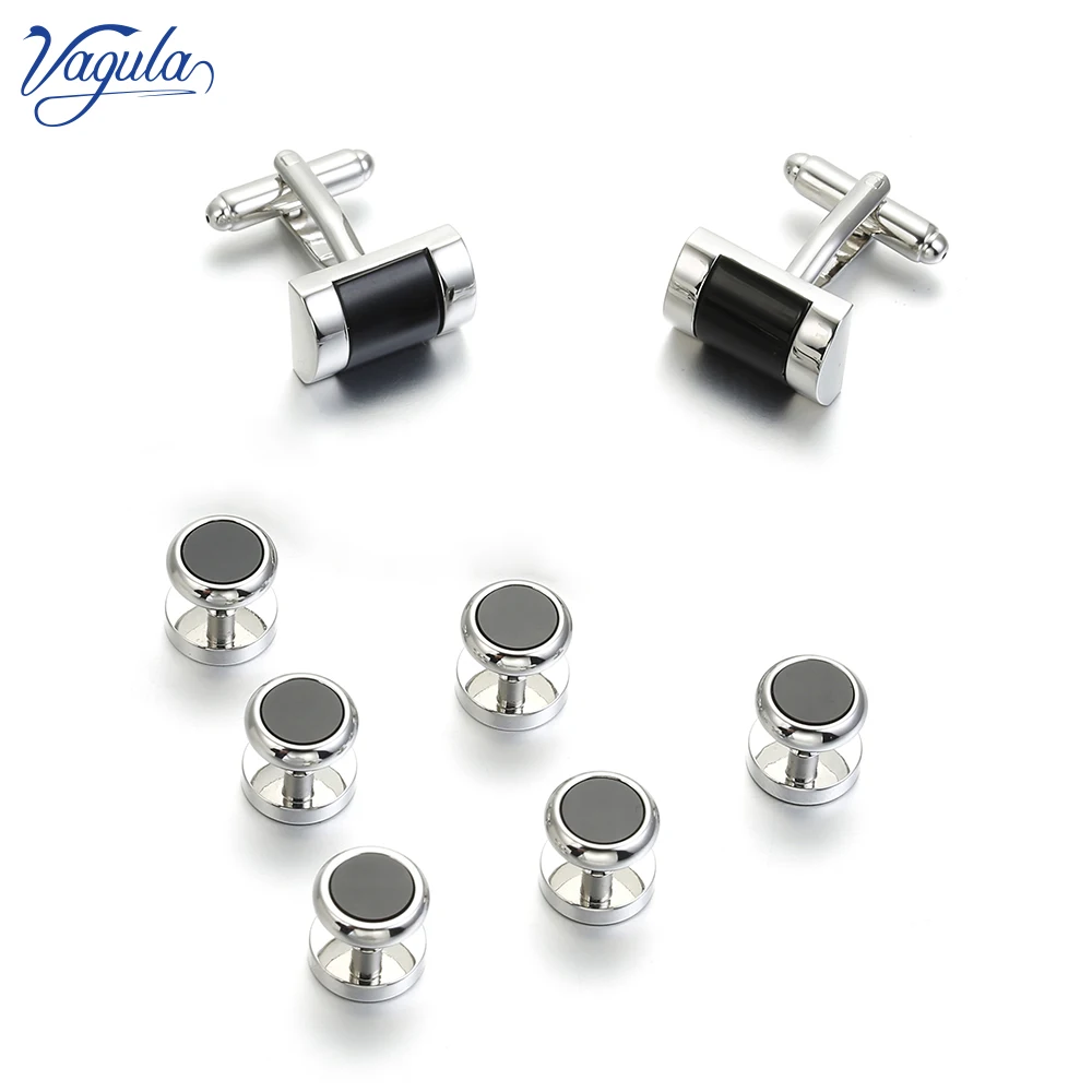 

VAGULA New 8pcs set Cufflinks Collar Stud Spinki Tuxedo Gemelos Cuff Link Men Jewelry Gift 426