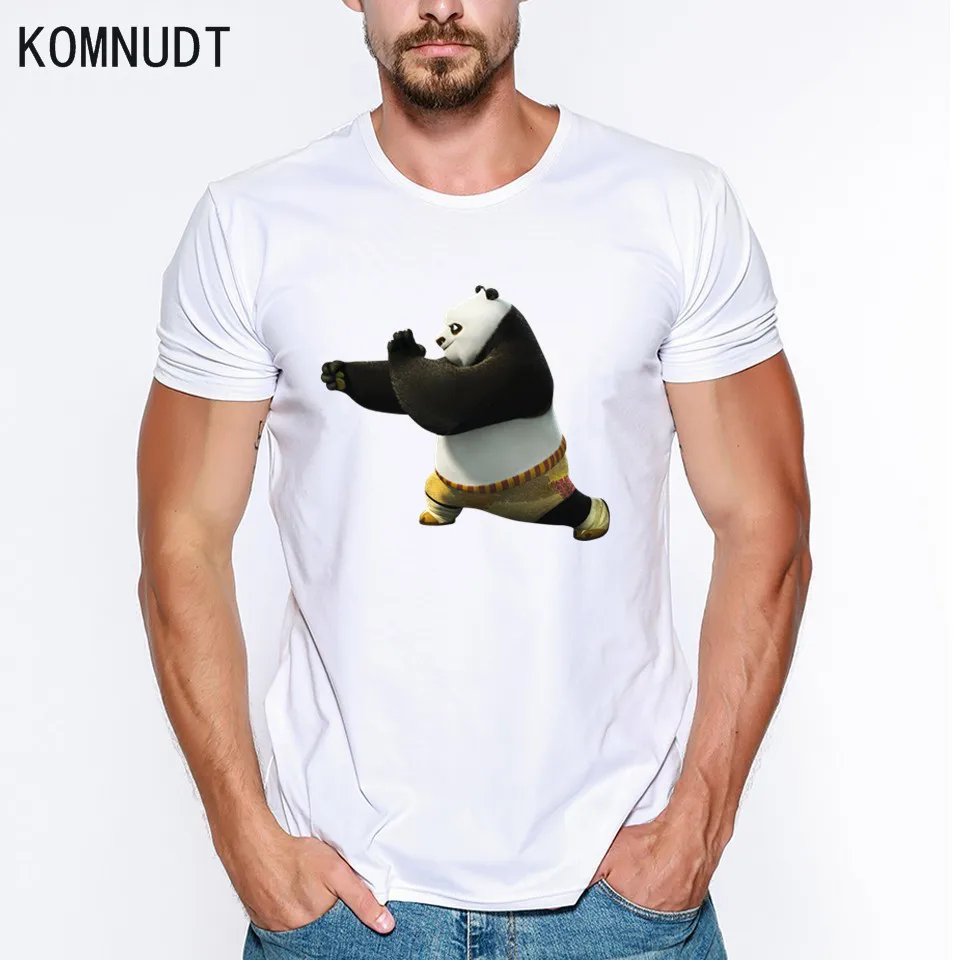Фото KOMNUDT Kung Fu Panda Men T-Shirt Modal Short Sleeve Casual T Shirt Hipster Printed Tee Summer Tops Мужская одежда KOMNUDT Kung Fu Panda Men T-Shirt Modal Short Sleeve Casual T Shirt Hipster Printed Tee Summer Tops Мужская одежда