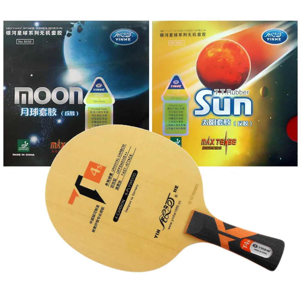 Комбинированная ракетка для настольного тенниса: Yinhe T4s + Sun (заводская