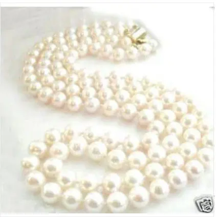

row GRADE LOVELY WHITE 7-8MM PEARL NECKLACE