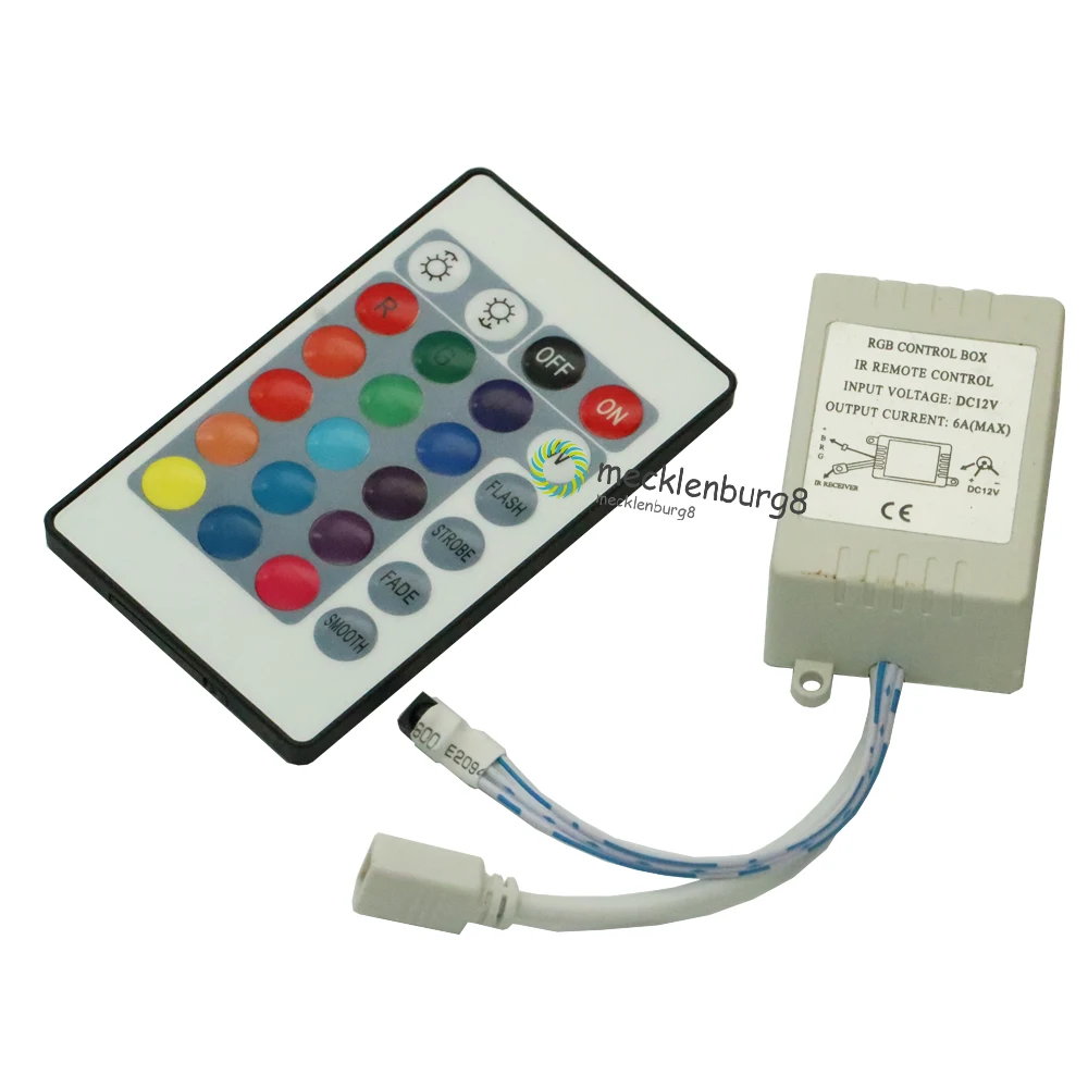Светодиодный инфракрасный беспроводной контроллер 12 В 24 клавиши RGB ИК RF для SMD 5050