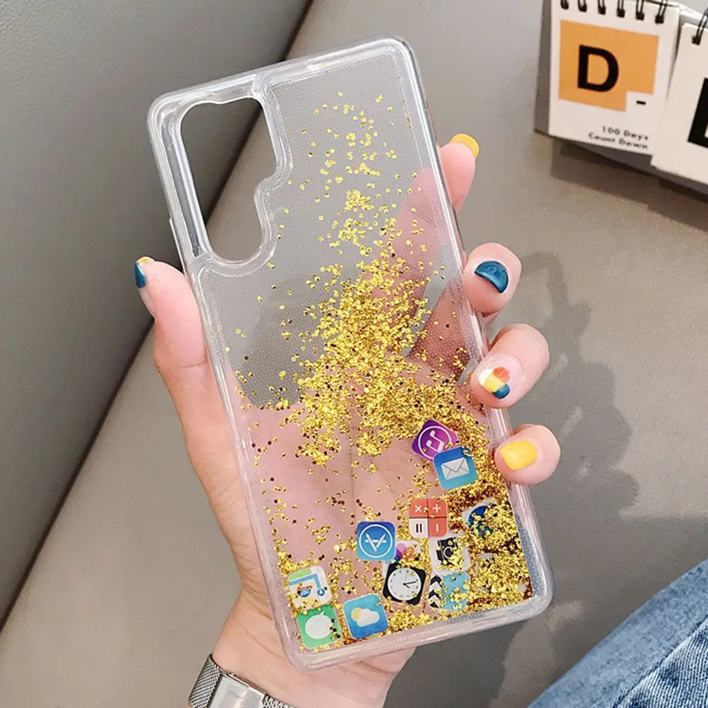 Чехол KISSCASE Dynamic Quicksand для Huawei P20 Lite P30 силиконовый чехол с жидкими приложениями Pro