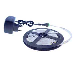 Светодиодная лента 5630 светильник 12 В постоянного тока 2 а адаптер 5 м 5730 светодиодов Гибкая полоса s 5 цветов без водонепроницаемости с источником питания HL