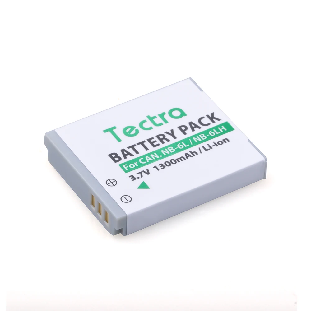 Tectra 2 шт. 1300 мАч NB-6L NB-6LH Аккумулятор для Canon PowerShot sx230 D10 D20 sx260 ELPH 500 HS S90 SD770 SD980 NB6L