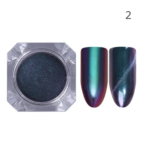Color 2 Nicole Diary глаз хамелеона кота порошок для ногтей 0,2 г магнитное зеркало дизайн ногтей пыль Маникюр хром пигмент - Цвет: Color 2