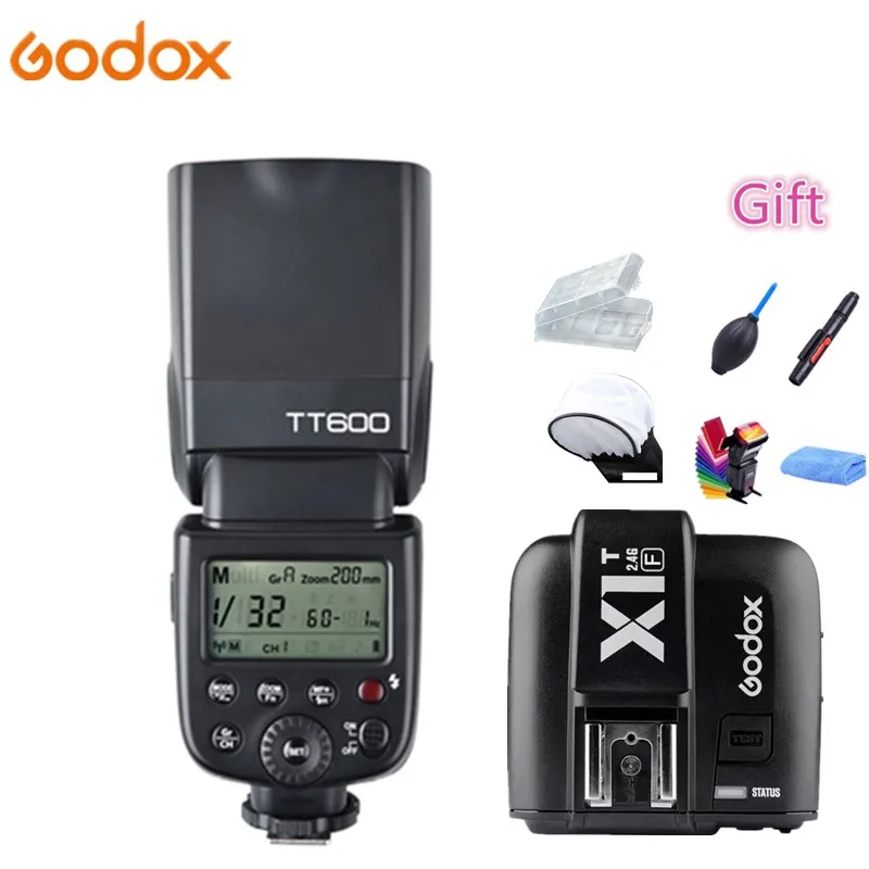 2x Godox TT600 вспышка для камеры 2 4G Беспроводная система X + задний передатчик FUJI Fujifilm