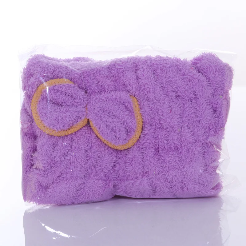 New Hair Towel Ян коралловые бархат сухие волосы крышка увеличить толстый лук кашемир