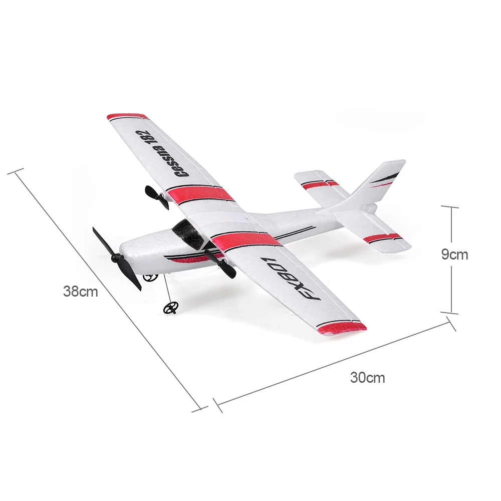 Оригинальный радиоуправляемый самолет FX801 Cessna 182 2 4 ГГц 2CH Радиоуправляемый