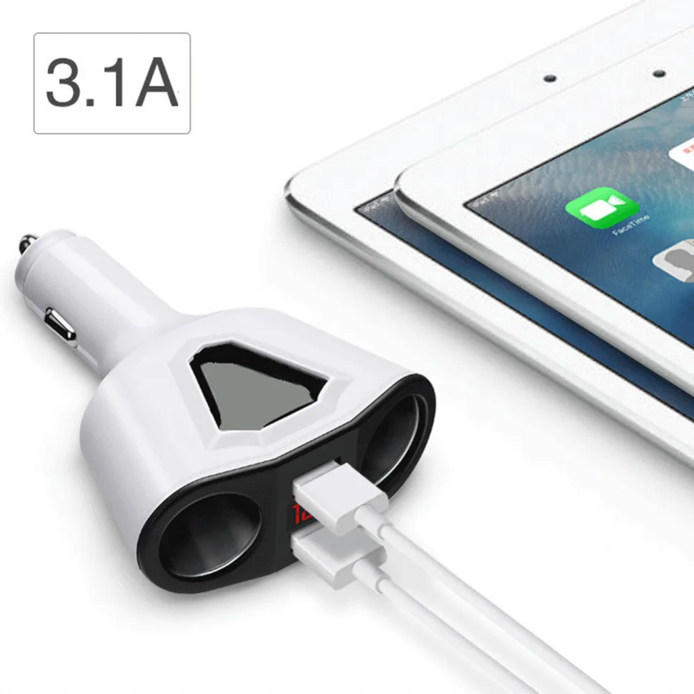 Автомобильный прикуриватель автомобильное двойное USB зарядное устройство 5 в 3 1 а