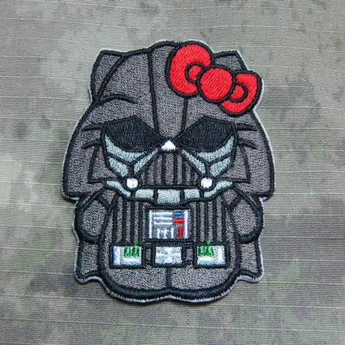 Hello kitty Дарт Вейдер Китти Военная тактика боевой вышивка патч значки B2727 | Дом и сад