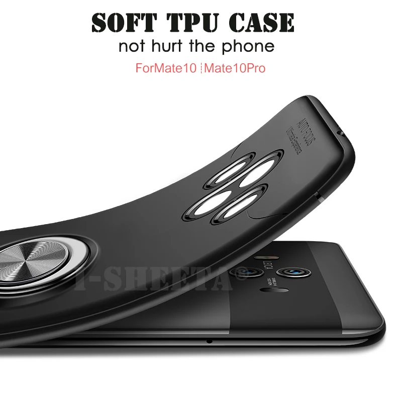 360 Magnetic Finger Ring Stand Holder Case For Huawei Mate 9 10 20 Pro Slim Matte Soft TPU Cover Lite X |