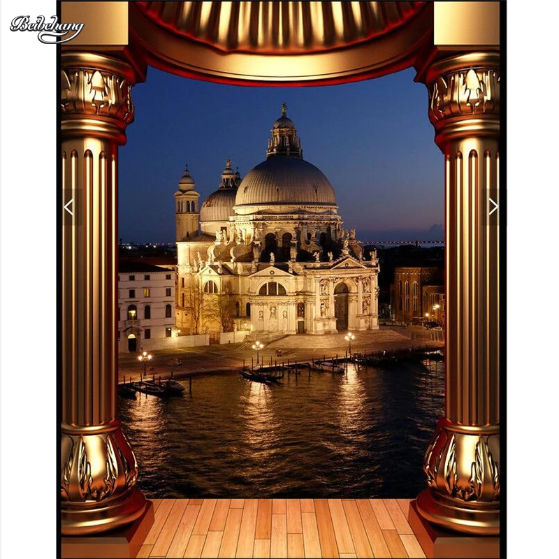 Настенная живопись для гостиной дворца ночных и римских колонок ресторана отеля