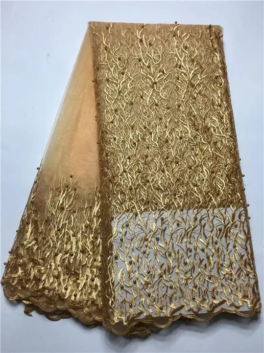 Aso Ebi материал гипюр кружевная ткань + камни 2018 Новая африканская последняя
