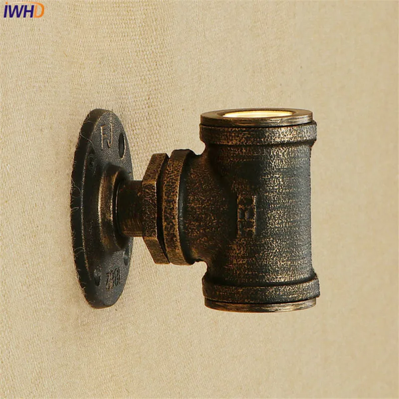 Loft Style Iron Water Pipe Lamp LED Wall Sconce Double Head Industrial Vintage Light Fixtures Home Lighting Lampara Pared | Освещение