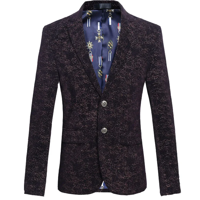 

2019 New Arrival Style men hig-end outique blazers business casual slim two button men's suit jacket coat large size M-6XL