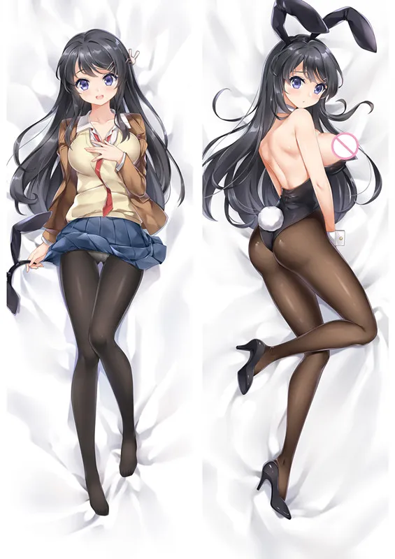 MMF Rascal Not Dream of Bunny Girl Senpai (Aobuta) сексуальный чехол для подушки Mai Sakurajima наволочка тела